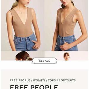 Free People Tan Bodysuit